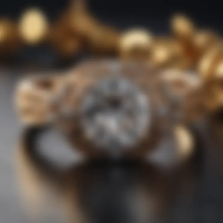 Luxurious engagement ring with a sparkling diamond