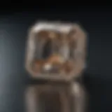 Elegant radiant cut diamond in a unique contemporary setting