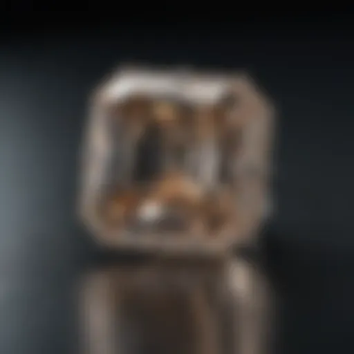 Elegant radiant cut diamond in a unique contemporary setting