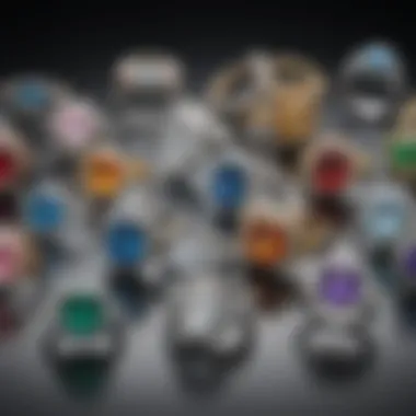 A stunning collection of Shane and Company rings displayed elegantly, highlighting their unique styles and craftsmanship.