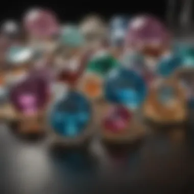 A variety of gemstones sourced from local suppliers in Shenzhen