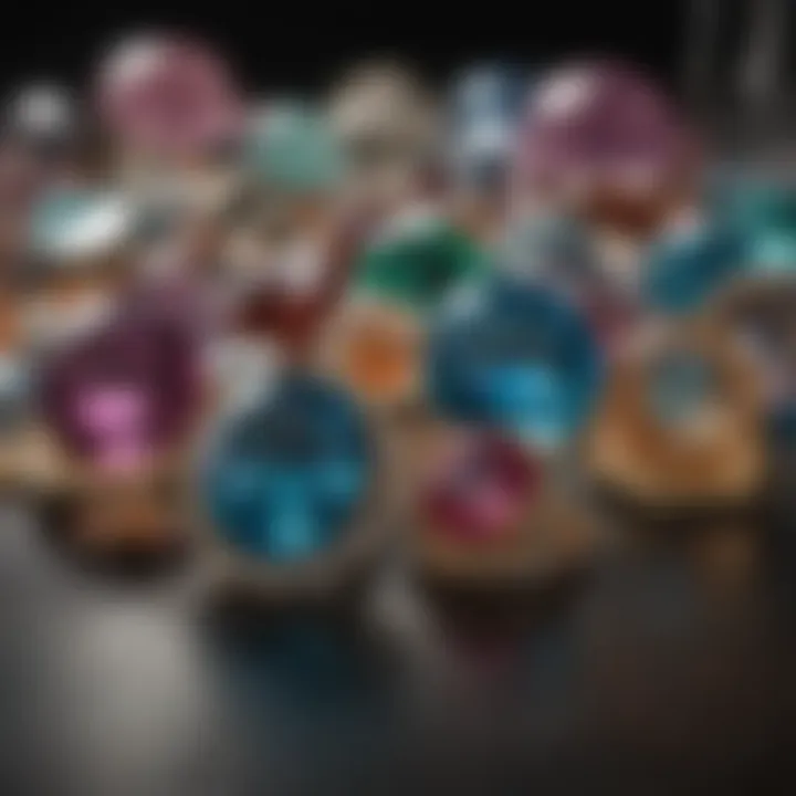 A variety of gemstones sourced from local suppliers in Shenzhen