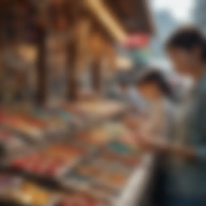 A bustling market scene depicting the jewelry trade in Shenzhen