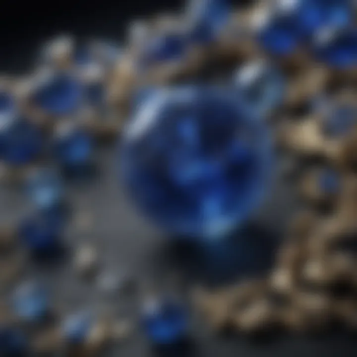 Cultural artifacts featuring sapphire blue hues