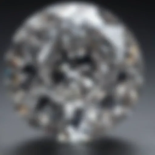 A detailed close-up of a one carat diamond showcasing its brilliance and clarity