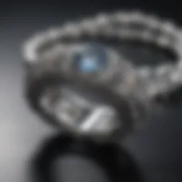 Close-up of sparkling silver jewelry showcasing its luster