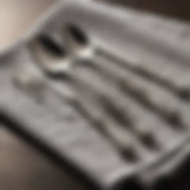 Silverware drying on soft microfiber towel