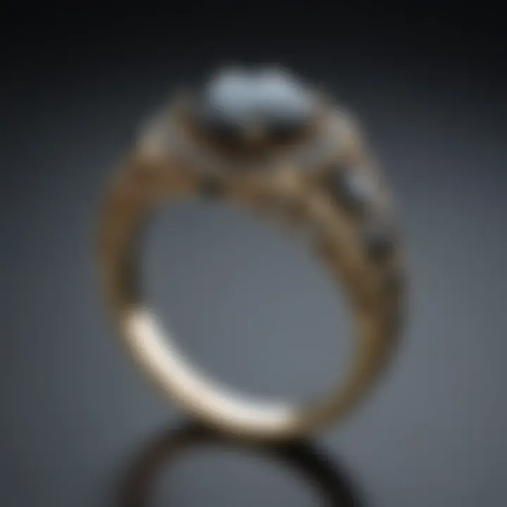 Sleek Black Diamond Ring in Minimalist Design