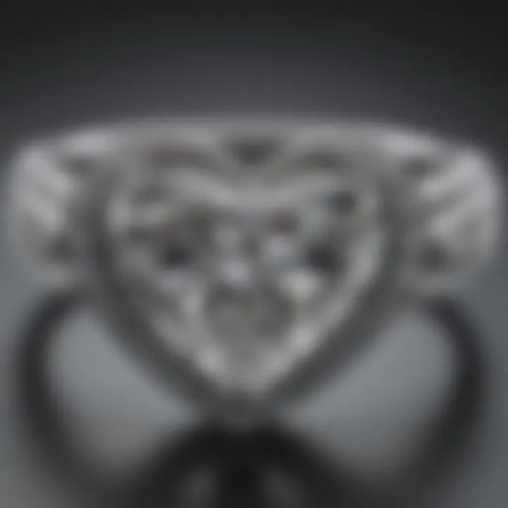 Exquisite Heart-Shaped Diamond Ring Sparkling with Elegance