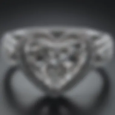 Sparkling Elegance of a Heart-Shaped Diamond Ring Exquisite Heart-Shaped Diamond Ring Sparkling with Elegance