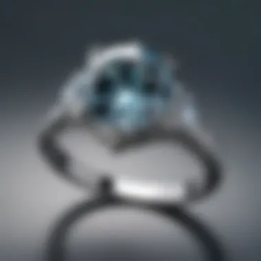 Sparkling Light Blue Moissanite Ring with Timeless Beauty