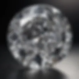 Exquisite diamond with perfect table depth