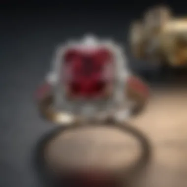 Luxurious 15 ct ruby engagement ring