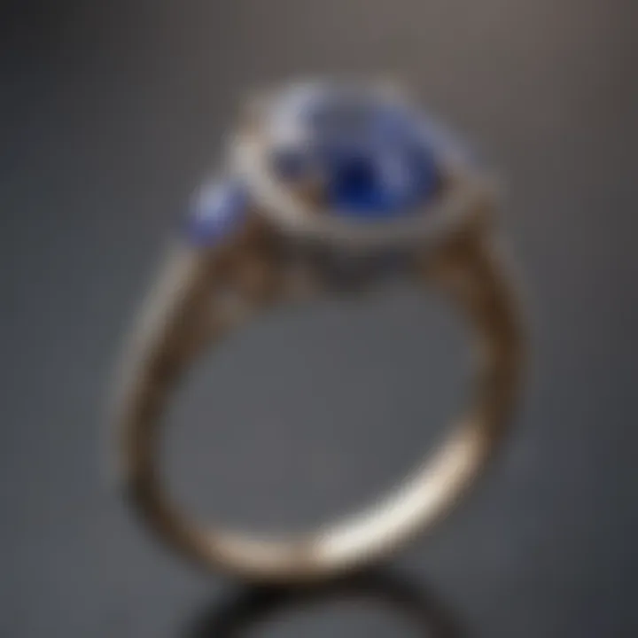 Sparkling 15 ct sapphire engagement ring