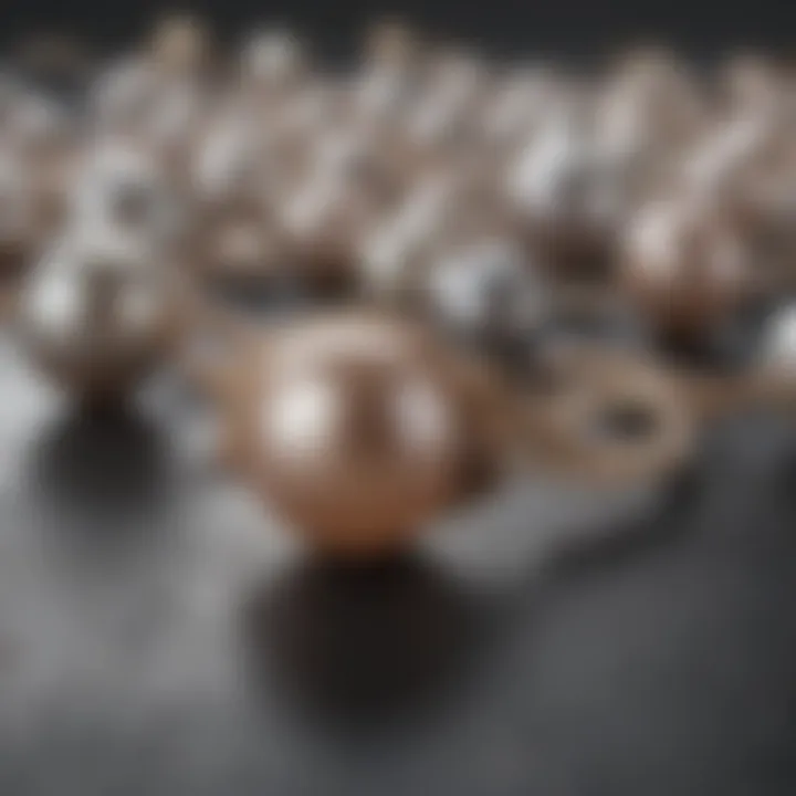 Subtle color variations in high-grade pearls