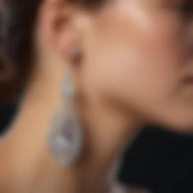 Swarovski Earrings: Capturing Light and Elegance Close-up of Swarovski earrings highlighting the brilliance of crystal facets