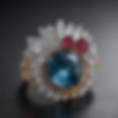 Display of Swarovski jewelry pieces elegantly arranged with care instructions