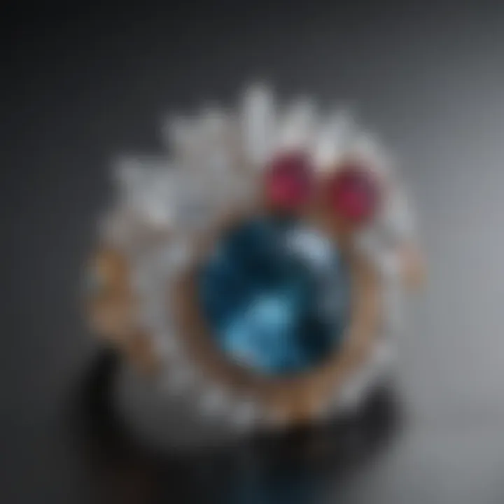 Display of Swarovski jewelry pieces elegantly arranged with care instructions