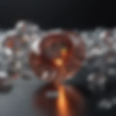 Synthetic Crystal-Like Diamonds in Elegance Synthetic crystal-like diamonds displayed in a luxurious setting