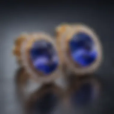 Vivid Color of Tanzanite Gemstone Close-up of tanzanite gemstone capturing its vivid color