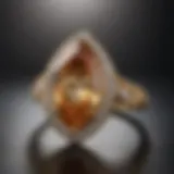 Elegant Tear Drop Engagement Ring in Gold