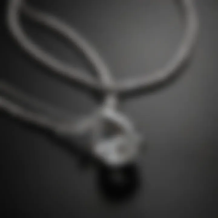 Tear Drop Shaped Diamond Necklace on Black Velvet