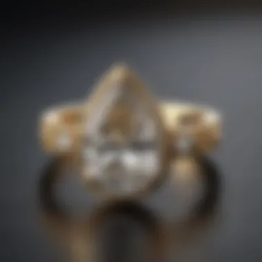 Intricate Teardrop Diamond Ring Design