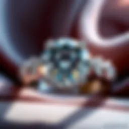 A stunning 2K diamond ring showcased on a velvet background