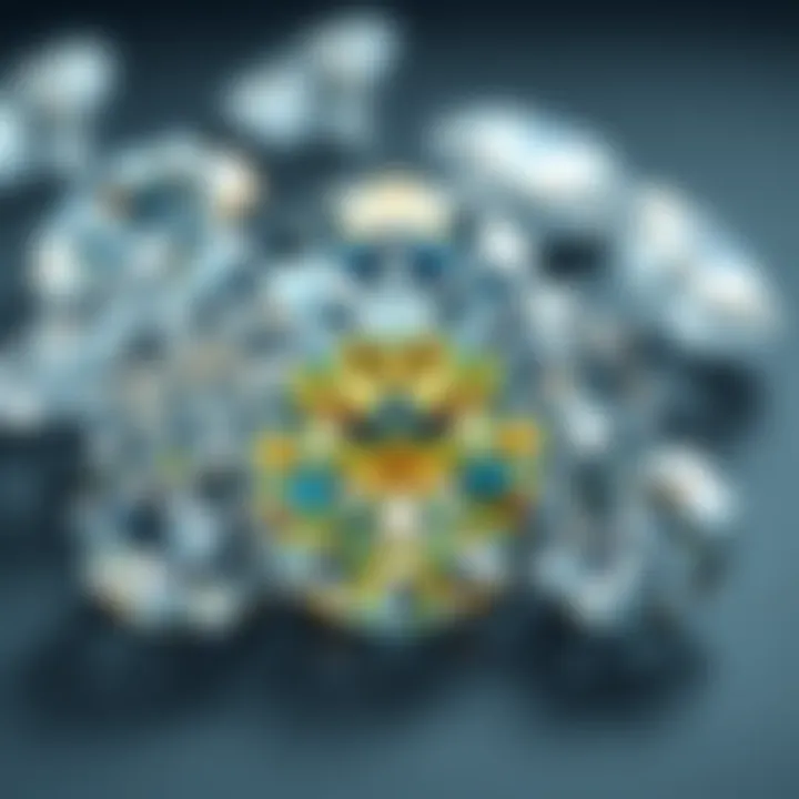 A collection of four carat diamonds in various cuts reflecting their unique qualities.