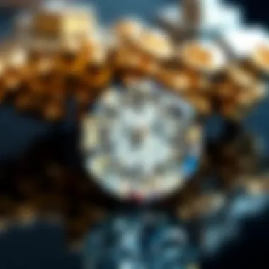 A luxurious display of a four carat diamond, highlighting its market value in the jewelry industry.