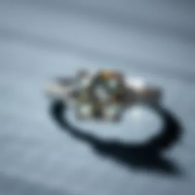 A beautifully set one-carat diamond ring in an elegant display