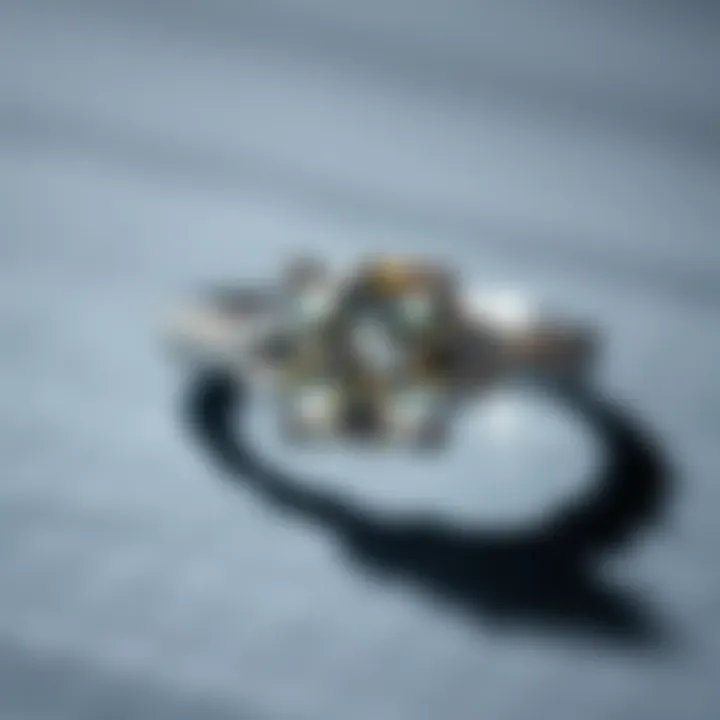 A beautifully set one-carat diamond ring in an elegant display