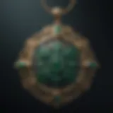Close-up of exquisite jade pendant showcasing intricate craftsmanship
