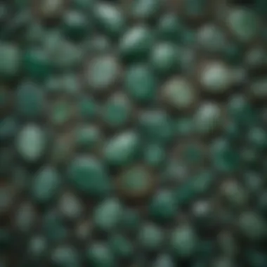 Diversity of Authentic Jade Colors Display of various authentic jade pieces highlighting their unique colors