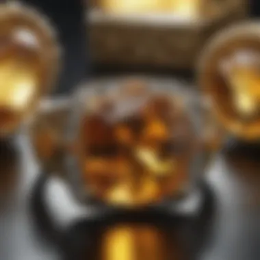 A historical representation of citrine being used in ancient jewelry