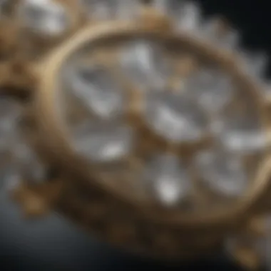 Historical Artifacts Featuring Clear Crystals with Gold Accents Historical artifacts featuring clear crystals with gold accents