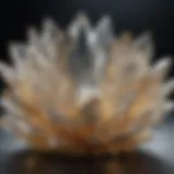 Radiance of clear crystal with delicate gold veins