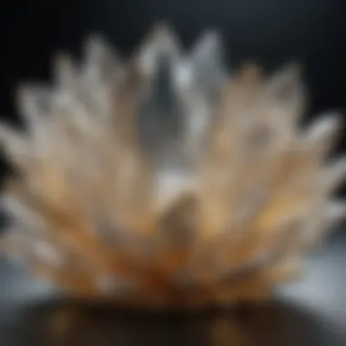 Radiance of Clear Crystal with Delicate Gold Veins Radiance of clear crystal with delicate gold veins