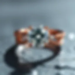 Elegant flat engagement ring showcasing intricate design