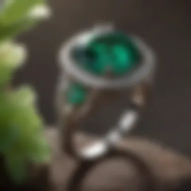 Close-up of a pure emerald showcasing its vibrant color and clarity