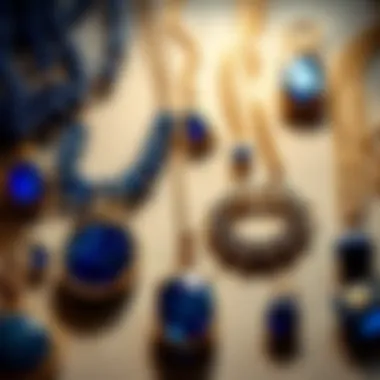 Variety of Lapis Lazuli Necklace Styles A display of various styles of lapis lazuli necklaces, showcasing the versatility of this exquisite gemstone.