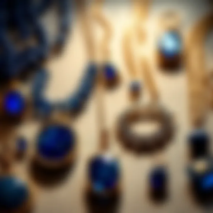Variety of Lapis Lazuli Necklace Styles A display of various styles of lapis lazuli necklaces, showcasing the versatility of this exquisite gemstone.