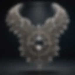 Intricate uncut diamond necklace showcasing raw beauty