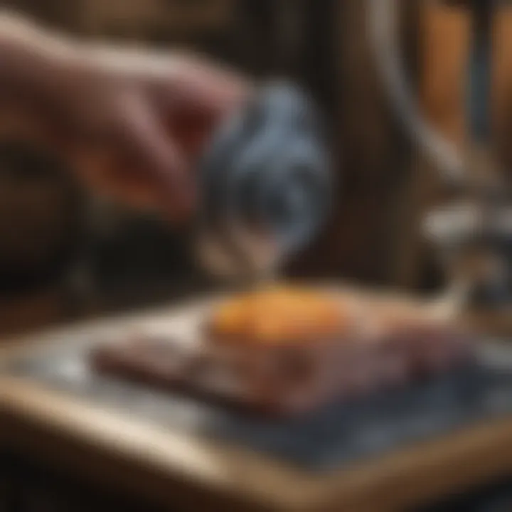 Detailed view of a lapidary polisher, emphasizing its design and functionality