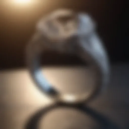 Elegant diamond ring gleaming under soft light