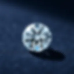 A close-up of a sparkling one carat diamond on a velvet background