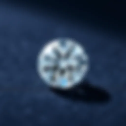A close-up of a sparkling one carat diamond on a velvet background