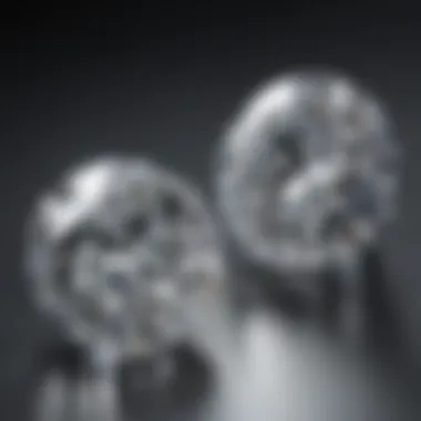 Brilliance of Simulated Diamonds Close-up of a simulated diamond showcasing its brilliance