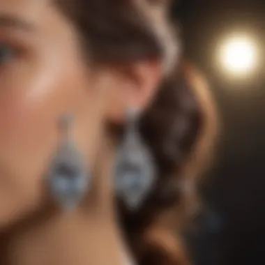 Elegance of Simulated Diamond Earrings Elegant simulated diamond earrings in a luxurious setting