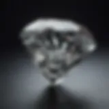 A close-up view of a diamond showcasing its brilliant cut and facets
